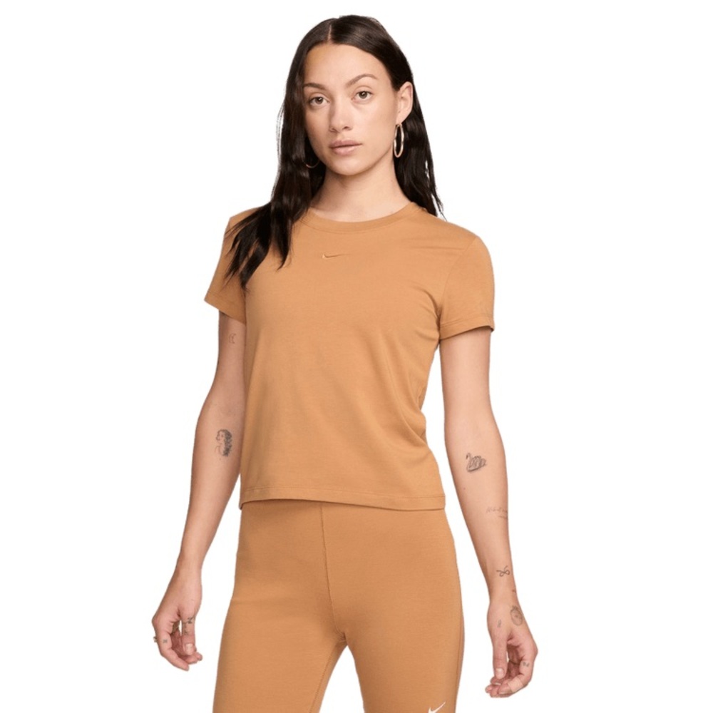 Nike Women's Short Sleeve Tee in Tan